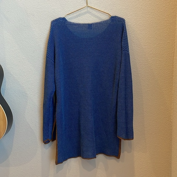 Eleventy 100% Linen Knit Sweater Size Medium - Picture 7 of 7